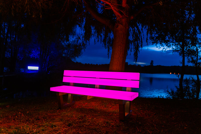 Glowing LED Bench