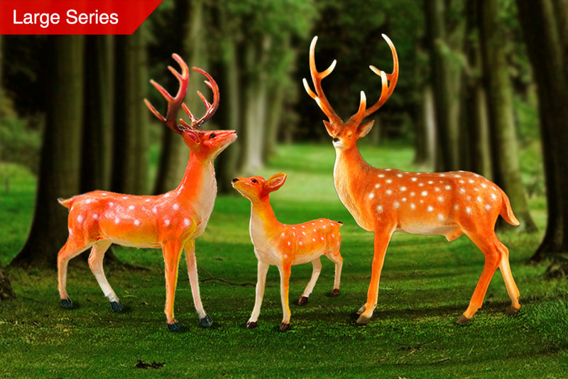 Translucent Resin: Set of Glowing 3 Deer (Large Series)