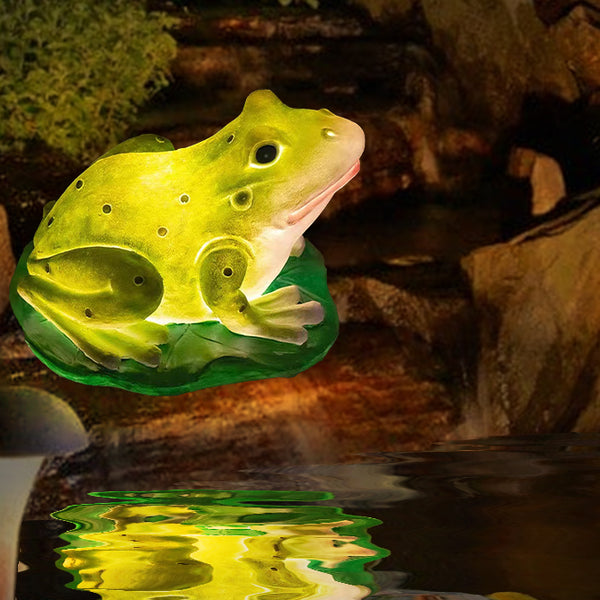 Outdoor Frog Garden Decor | Frog LED Garden Statues | Glow Garden