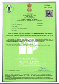 Certificate Of Registration Of Design
