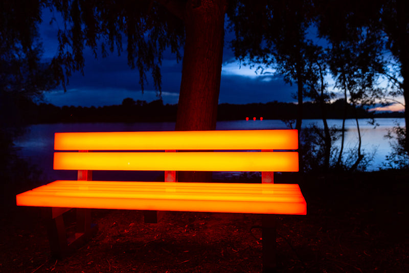 Glowing LED Bench