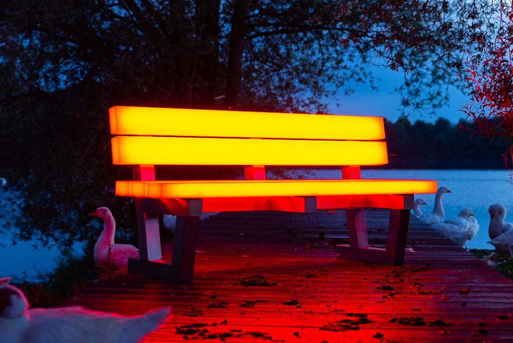Glowing LED Bench