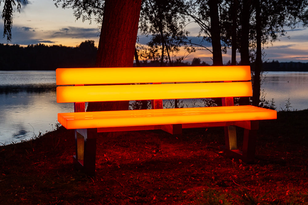 Glowing LED Bench