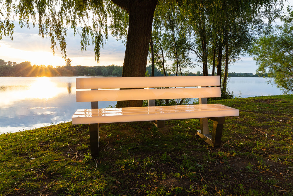 Glowing LED Bench