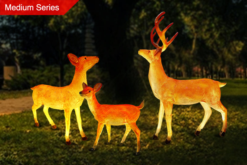 Translucent Resin: Set of Glowing 3 Deer (Medium Series)