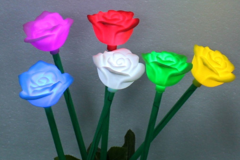 Glowing LED Rose Bed